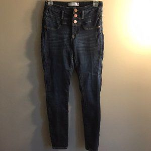 No Boundaries Button Fly Skinny Jeans